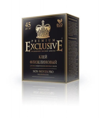 Клей обойный EXCLUSIVE флизелиновый 45 кв.м. PRO 250гр. (12/24)