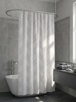 Штора для ванны Delly полиэстер 170*180см (12 колец) BCRP-208