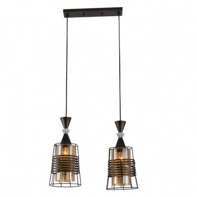 3113/2 BK+PATINA GOLD Е27 60W H100см Светильник подвесной (2)