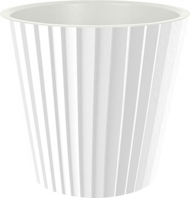 Горшок для цветов InGreen Sand D190мм, 3,3л c дренажной вставкой белый IG640110048 (9)