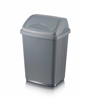 Контейнер (урна) "Ultra" 10л (графит) Э-589 (24)