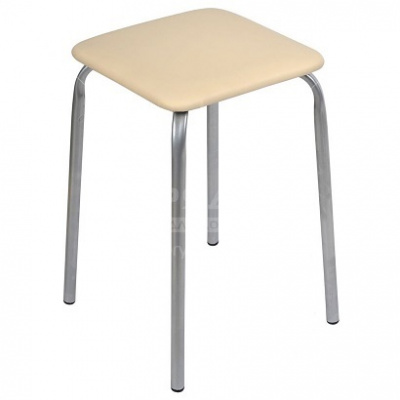 Табурет "ЭКОНОМ" на 4-х опорах (квадратное сиденье ДСП) слон.кость (1/10) ТЭ3/СК