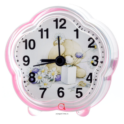 Будильники кварцевые MIRRON 8833R3 розовый 62x60x26мм