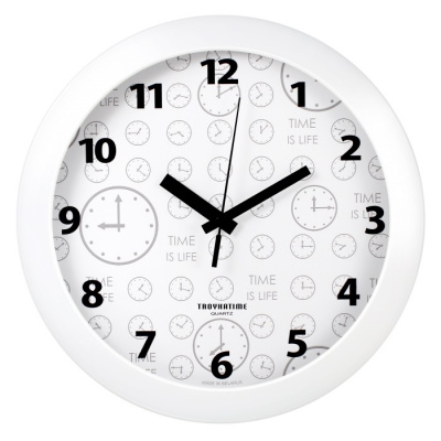 11110116 белый D290мм Часы настенные TROYKATIME