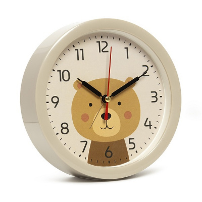 Будильник B4-056 кварц d=15см корпус хаки "Медвежонок" Рубин