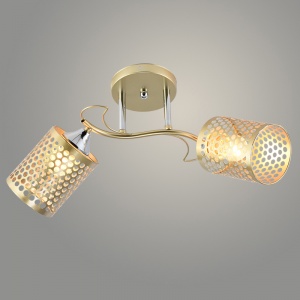 1322B/2 MATT GOLD+CR 2х60W E27 плафон-металл Светильник потолочный (10)