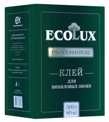 Клей об. "ECOLUX"  professional виниловый 500гр