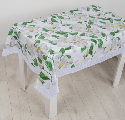 Скатерть Flannel на нетканой остнове 122*152см (10) Белая орхидея M81713A