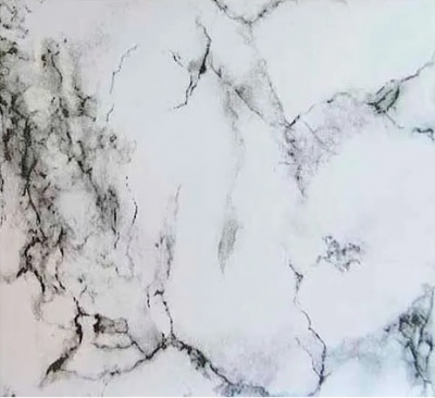 3958 Пленка самоклеящаяся 45смх8м (мрамор бнло-черный)