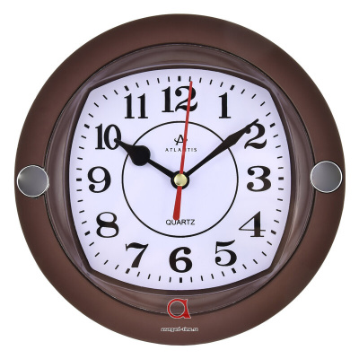 5982-TLD brown 156x42x156мм Часы настенные Atlantis 