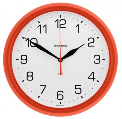 21230213 красный D245мм Часы настенные TROYKATIME