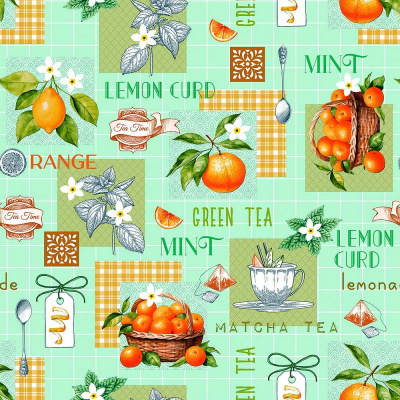 1752-02 Клеенка Florista на нетканой основе 1,4*20м