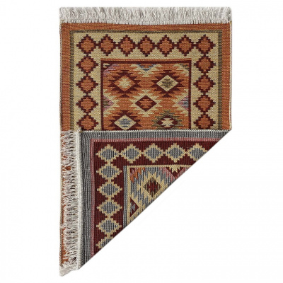 Коврик KILIM 1шт (60*120) хлопковый с бахромой UK1471 кремово-бежевый