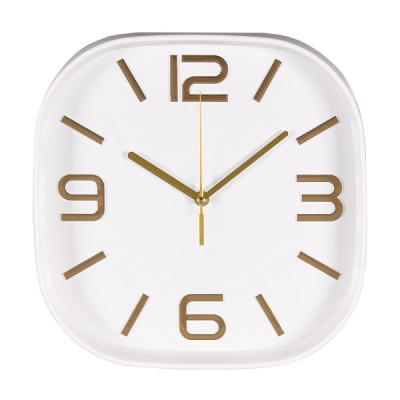 3018-001 Часы настенные квадрат 29,5х29,5см белый "Классика" Рубин