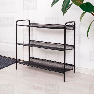 Подставка для обуви "Женева 23" 3-х полочная (64,5х27х60см) графит (ЗМИ) ПДО Ж23 ГР