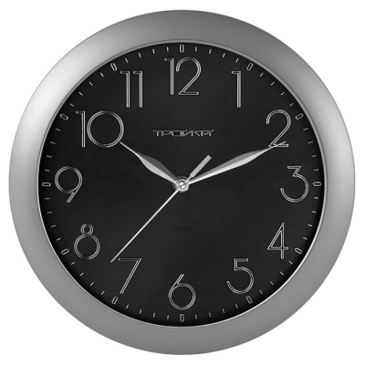11170182 серебро D290мм Часы настенные TROYKATIME