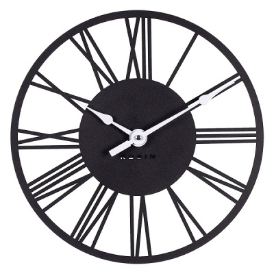 3532-003B Часы настенные из металла d=35 см чёрный "Рим" Рубин