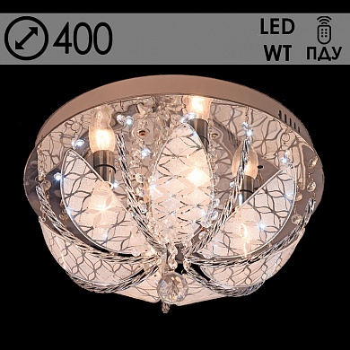 55576/400 CR 4х40W E14 LED-WT ПДУ d400 Светильник потолочный (1)