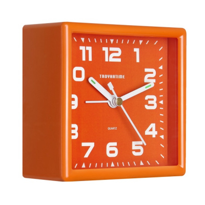 Будильник БЭМ-08.51851 95х95мм оранжевый TROYKATIME