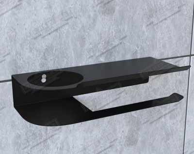 Держатель для туалетной бумаги и освежителя воздуха (225*107*55) черный