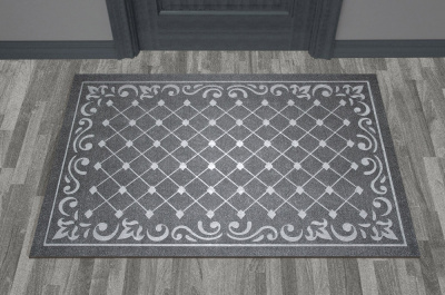 Коврик влаговпитывающий "Ромбы" 40*60см серый (15)