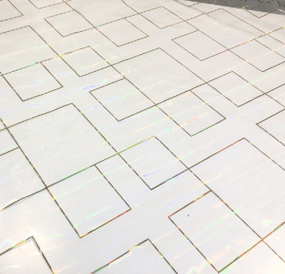 8043 Клеенка LASER 0,8м*20м (прозрачный фон) (толщина 0,6мм) (20)