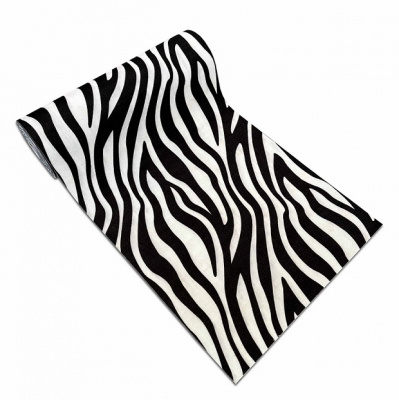 Ковровая дорожка icarpet PRINT антискользящая (111) "Волна" 1,0*15м чёрно-белый