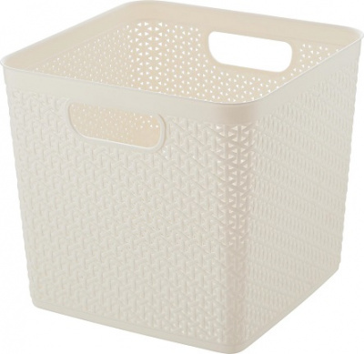 Корзина для хранения Keeplex Rattan 21л квадратная 29,5*29,5*27,5см белое облако KL130410048