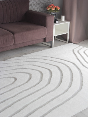 Ковер RABBIT CARVING 0,8*1,5 прямой PX4002 CREAM / GREY