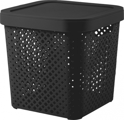 Корзина для хранения с крышкой Plast Team Black 20 л PT500811621 (8) 