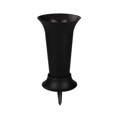 Ваза для цветов под срезку с колышком d190, h410 (черный) М5143 (12)   