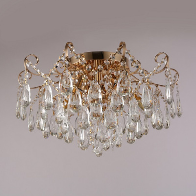 52088/5FGD WT Е14 5х40W Светильник потолочный с хрусталем (1)