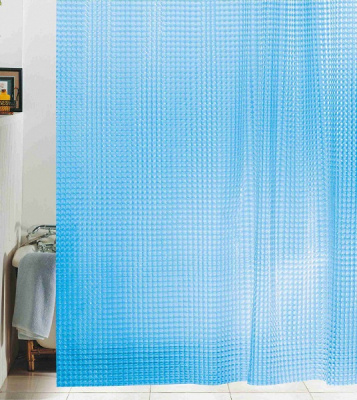 Штора для ванны 3D 180х180см (синий) А1-530 (1/24)
