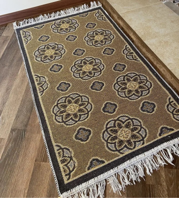 Коврик KILIM 1шт (80*150) хлопковый с бахромой 1274 бежевый