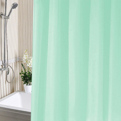 Штора для ванны Альфа-Стиль п/эт. Зеленая 180х180 (1/40)