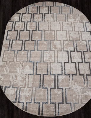 Ковер SIERRA 0,8*1,5 овал F353 BEIGE-BLUE