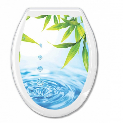 Сиденье для унитаза Prima Vera "КЛАССИК" с рис. Капли (10)