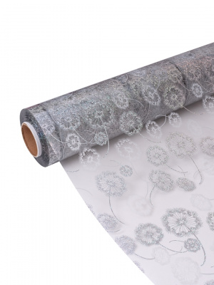 1118 Клеенка LASER 0,6м*20м (прозрачный фон) (толщина 0,6мм) (20)