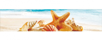 Экран д/ванны ЛЮКС 1,7м Солнечный пляж (алюм. рамка) (1/5)