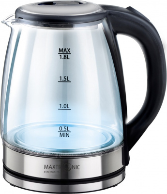 Чайник эл. MAXTRONIC MAX-403 1800Вт 1,8л диск, корпус стекло подсв.