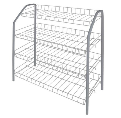 Этажерка для обуви НИКА разборная (660*280*700мм, 4 полки) ЭТ1/С серая