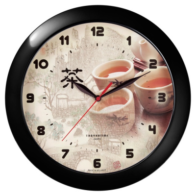 11100188 черный D290мм Часы настенные TROYKATIME