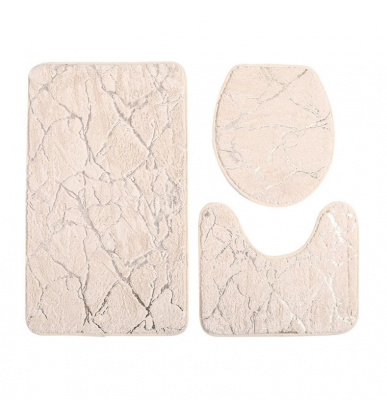 Коврик Baizheng 3шт (50*80+50*45+37*41) BZY358 бежевый