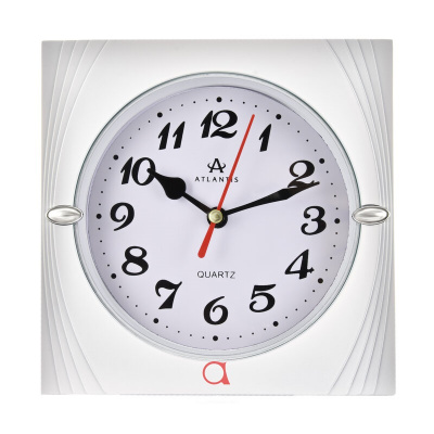 5990-TLD white 155x155x39мм Часы настенные Atlantis 