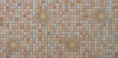 Панель ПВХ листовая 0,4мм Мозайка Медальон коричневый 0,95*0,48 [21]
