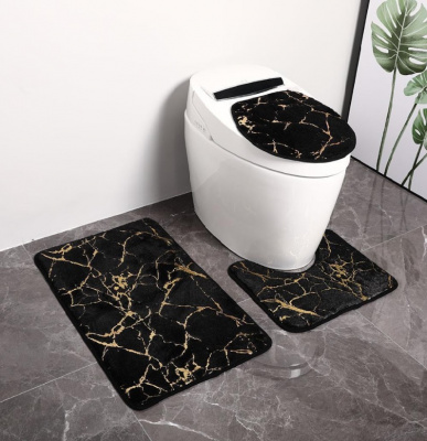 Коврик Baizheng 3шт (50*80+50*45+37*41) BZY358 черный