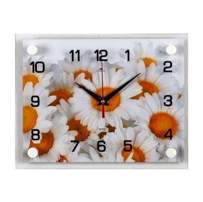 2026-1123 Часы настенные "Ромашковое счастье" Рубин