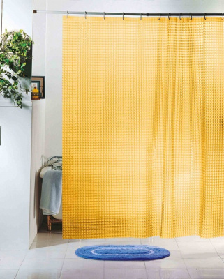 Штора для ванны 3D 180х180см (оранжевый) А1-240 (1/24)