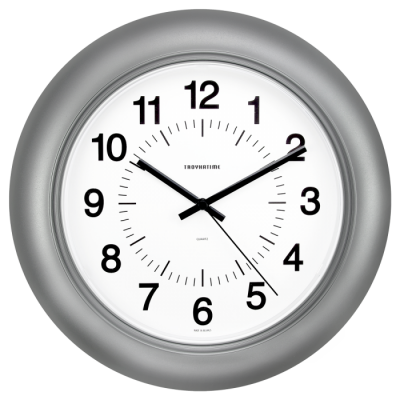 71770211 серебро D305мм Часы настенные TROYKATIME