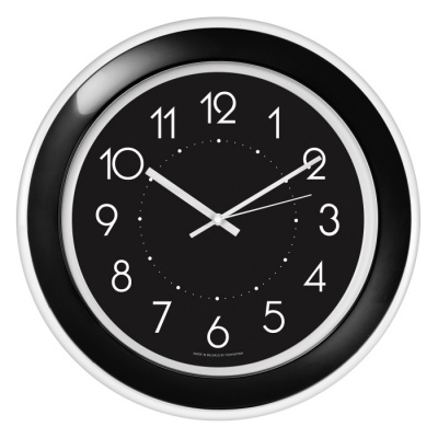 122201202 черный D300мм Часы настенные TROYKATIME